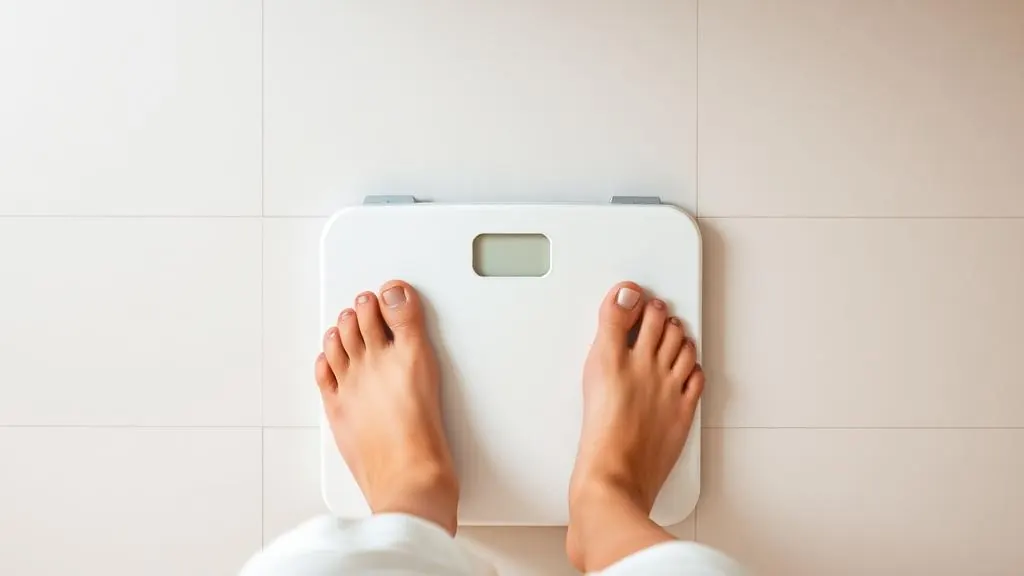 Person standing on a digital scale
