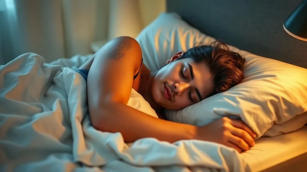 Person sleeping peacefully for optimal recovery