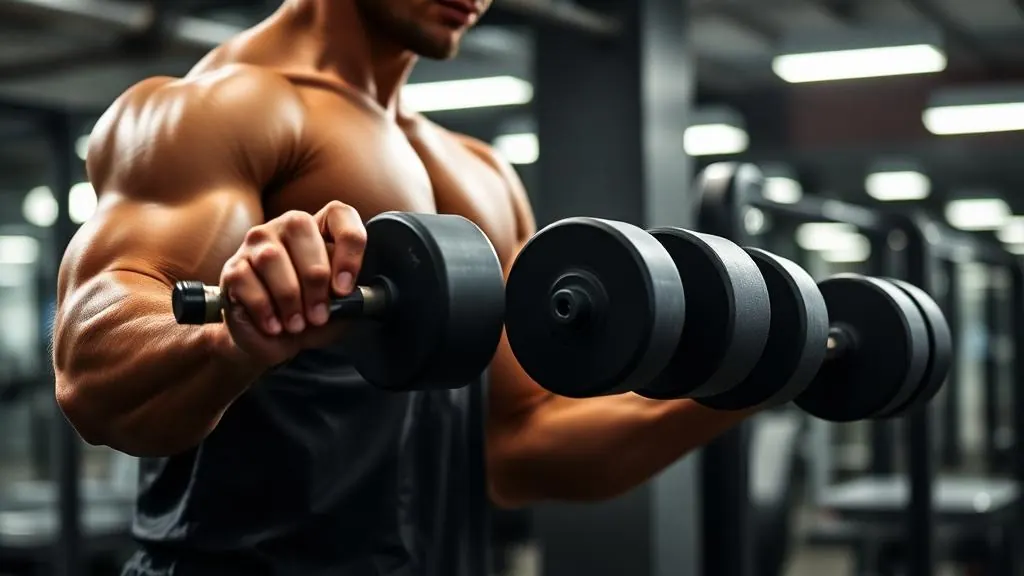 Person performing barbell exercises for building muscle and reducing body fat