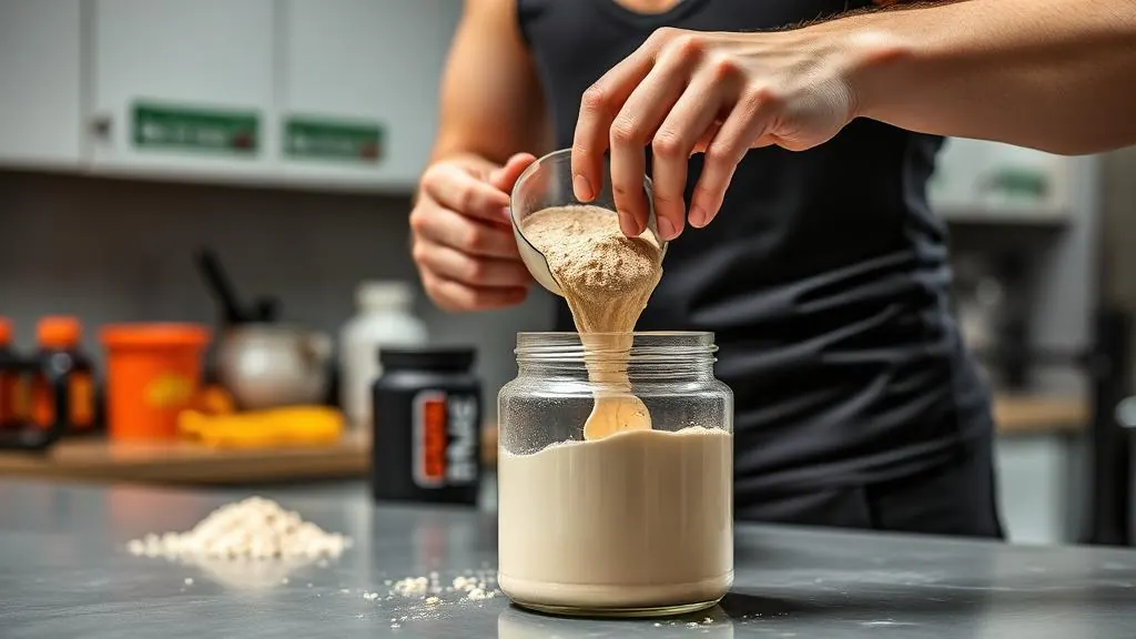 Person measuring food portions with a kitchen scale